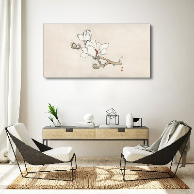 Magnolia flowers on a light background Canvas Wall art