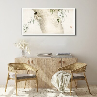 Cicada on the branch background Canvas Wall art