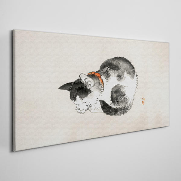 Sleeping cat Canvas Wall art