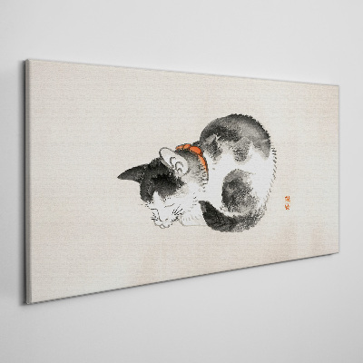 Sleeping cat Canvas Wall art