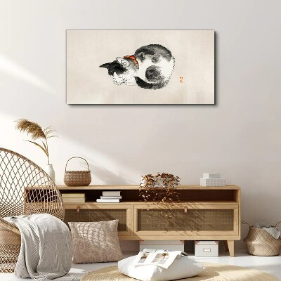 Sleeping cat Canvas Wall art