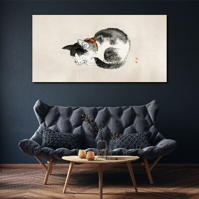 Sleeping cat Canvas Wall art