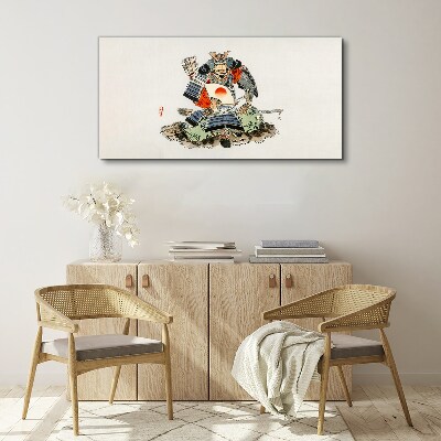 Samurai in traditional costume Canvas Wall art