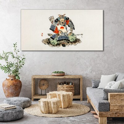 Samurai in traditional costume Canvas Wall art