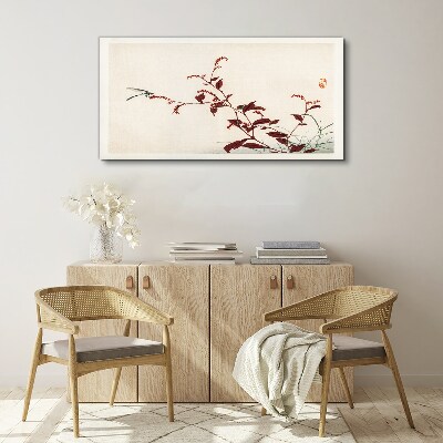 Asian branches of leaves Canvas Wall art