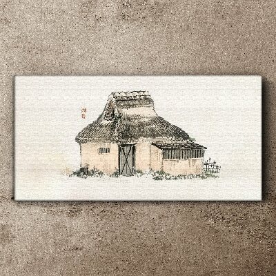 House cottages Canvas Wall art