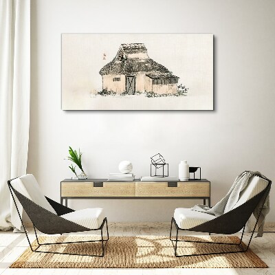 House cottages Canvas Wall art