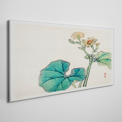 Flower leaves flowers Canvas Wall art