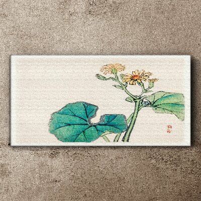 Flower leaves flowers Canvas Wall art