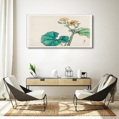 Flower leaves flowers Canvas Wall art