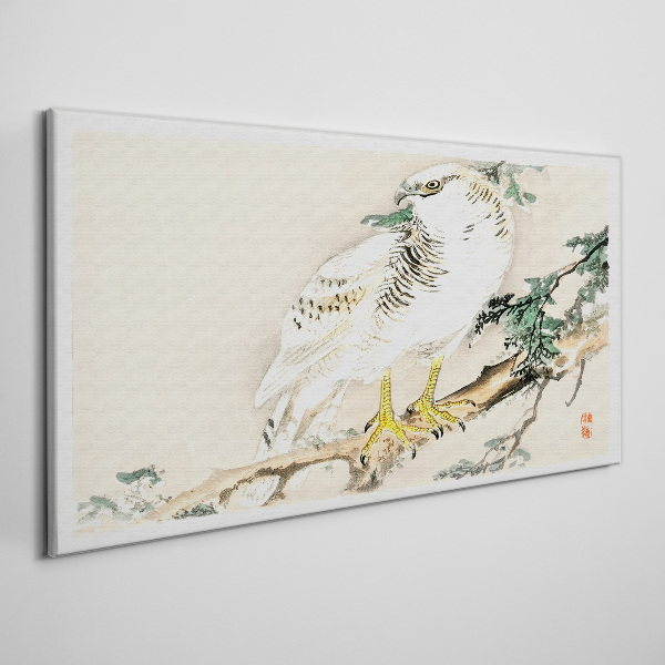 Falcon on a branch Canvas Wall art