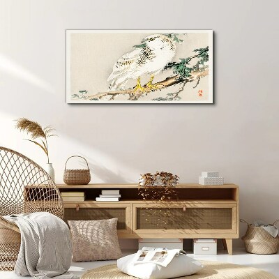 Falcon on a branch Canvas Wall art