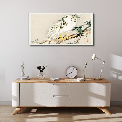Falcon on a branch Canvas Wall art