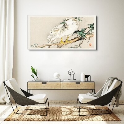 Falcon on a branch Canvas Wall art