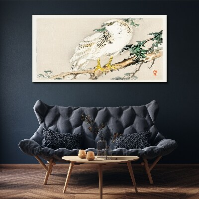 Falcon on a branch Canvas Wall art