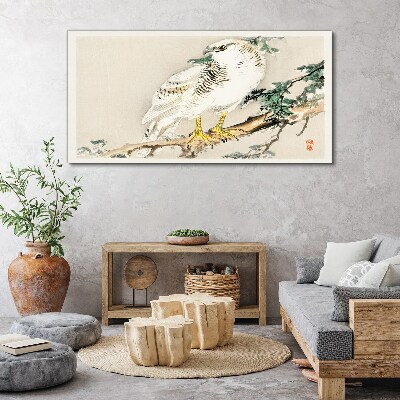 Falcon on a branch Canvas Wall art