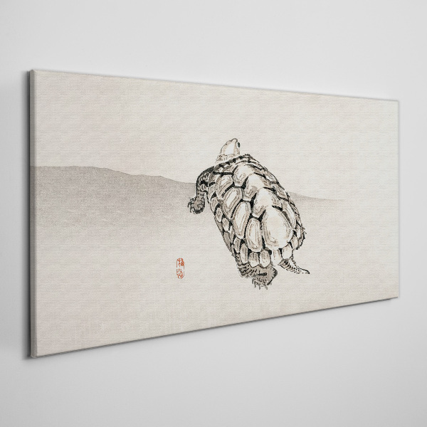Turtle on a minimalist background Canvas Wall art