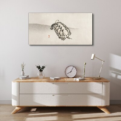 Turtle on a minimalist background Canvas Wall art