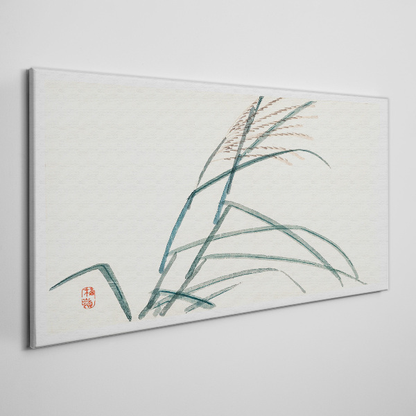 Delicate grass leaves Canvas Wall art