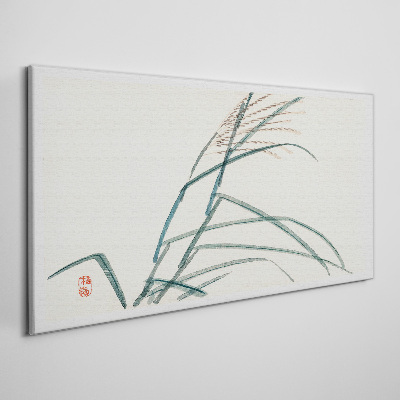 Delicate grass leaves Canvas Wall art
