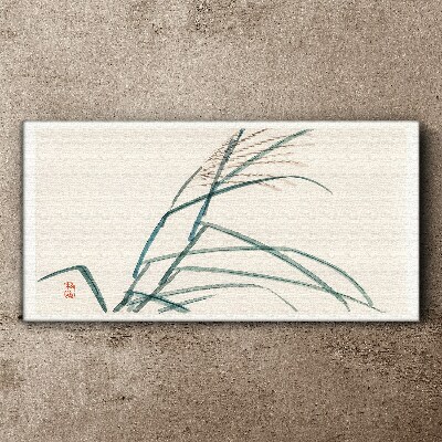 Delicate grass leaves Canvas Wall art