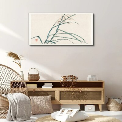 Delicate grass leaves Canvas Wall art