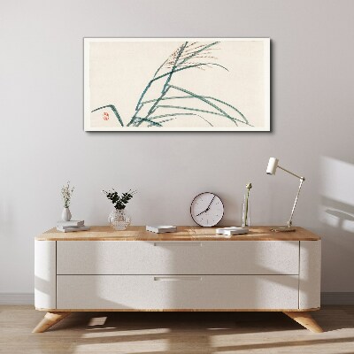 Delicate grass leaves Canvas Wall art