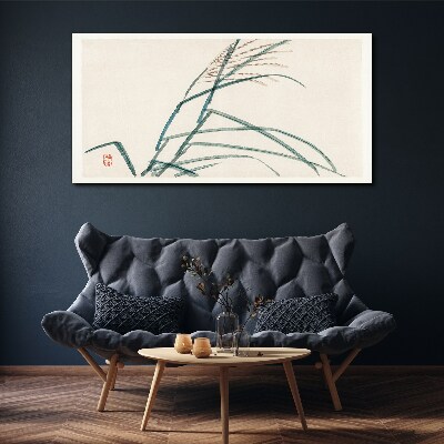 Delicate grass leaves Canvas Wall art