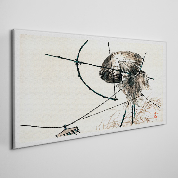 Jellyfish in Abstract Lines Canvas Wall art