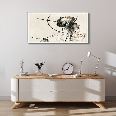 Jellyfish in Abstract Lines Canvas Wall art