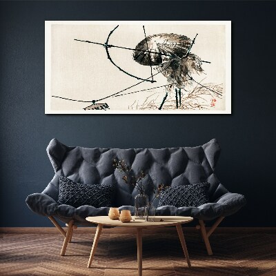 Jellyfish in Abstract Lines Canvas Wall art