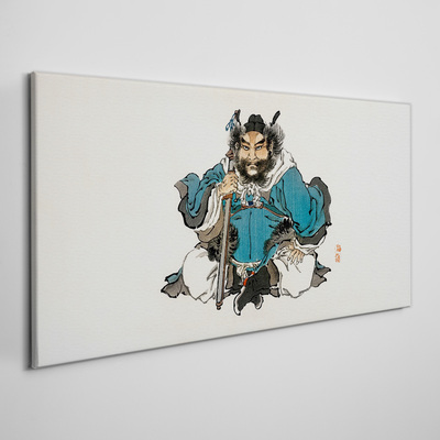 Master in blue robe Canvas Wall art