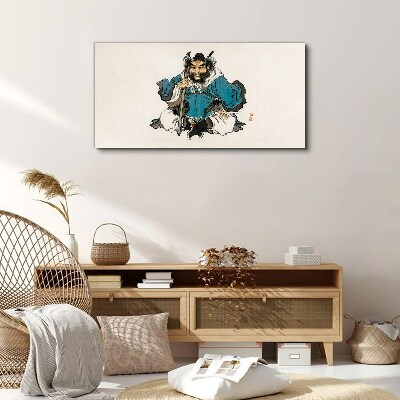 Master in blue robe Canvas Wall art