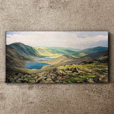 Mountain lake landscape Canvas Wall art
