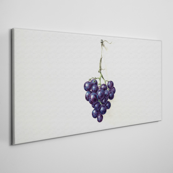 Grapes on a white background Canvas Wall art