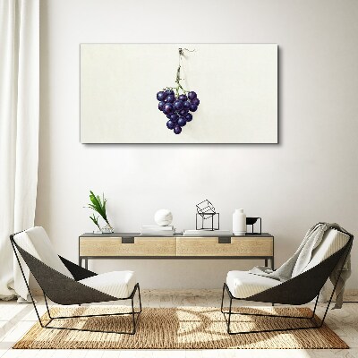 Grapes on a white background Canvas Wall art