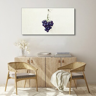 Grapes on a white background Canvas Wall art