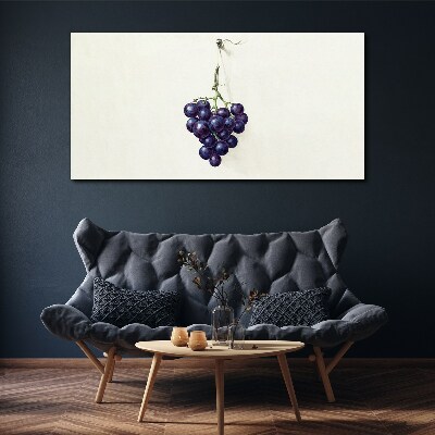 Grapes on a white background Canvas Wall art