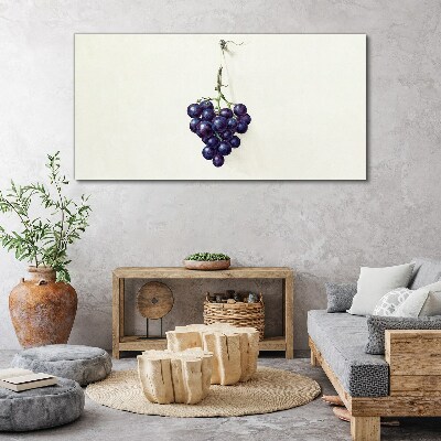 Grapes on a white background Canvas Wall art