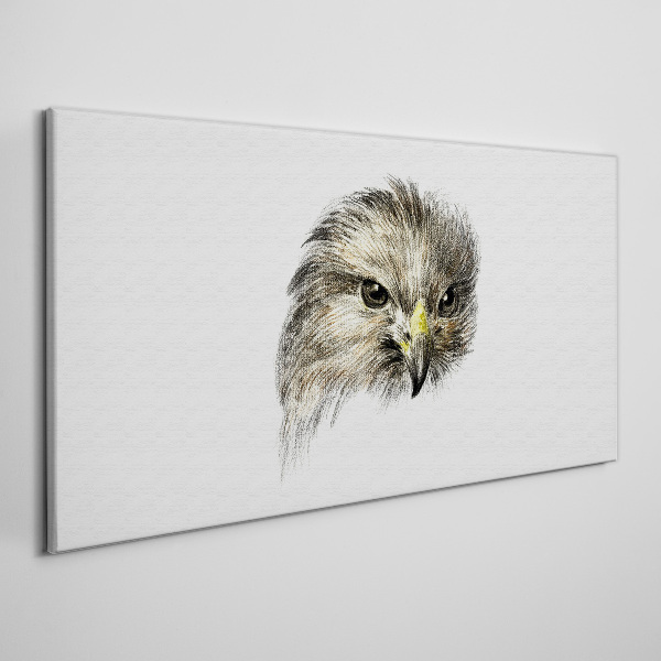 Portrait of a bird of prey Canvas Wall art