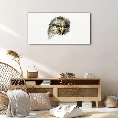 Portrait of a bird of prey Canvas Wall art