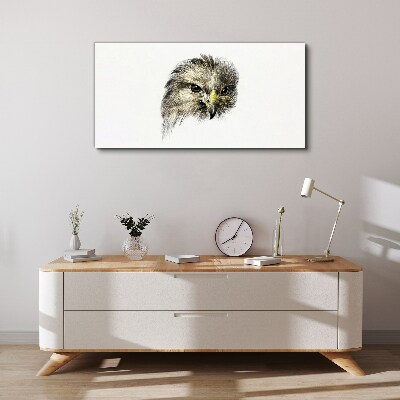 Portrait of a bird of prey Canvas Wall art