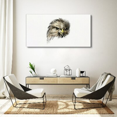 Portrait of a bird of prey Canvas Wall art