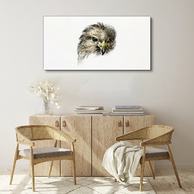 Portrait of a bird of prey Canvas Wall art
