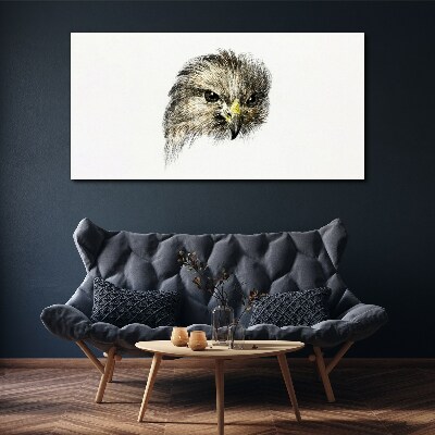 Portrait of a bird of prey Canvas Wall art