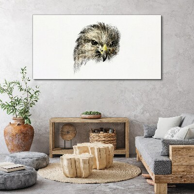 Portrait of a bird of prey Canvas Wall art