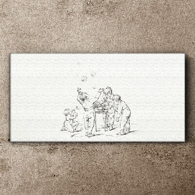 People children boys Canvas Wall art