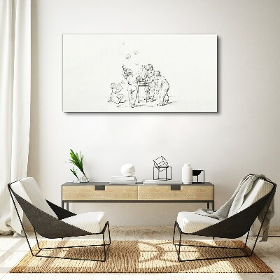 People children boys Canvas Wall art