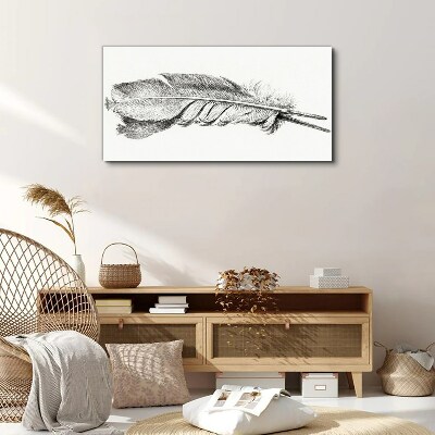 The delicacy of a pen on a white background Canvas Wall art