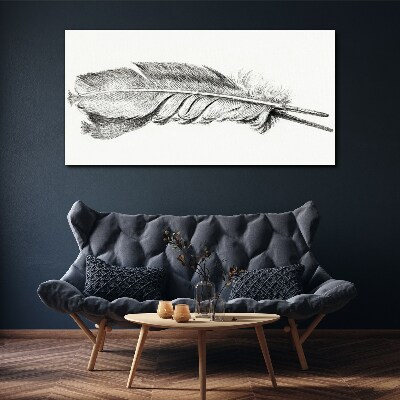 The delicacy of a pen on a white background Canvas Wall art